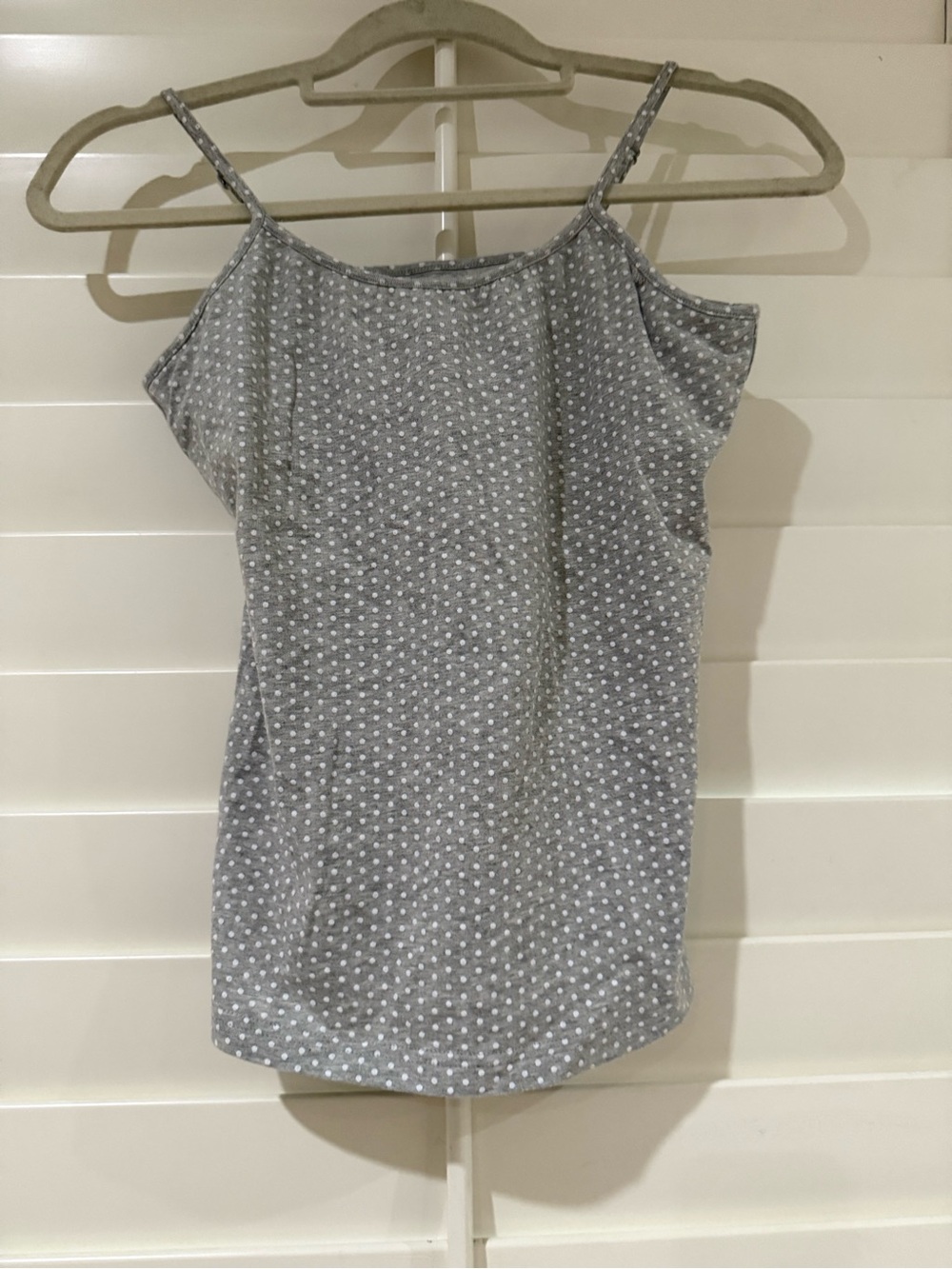 Gap favorite cami, light grey polka dots, small